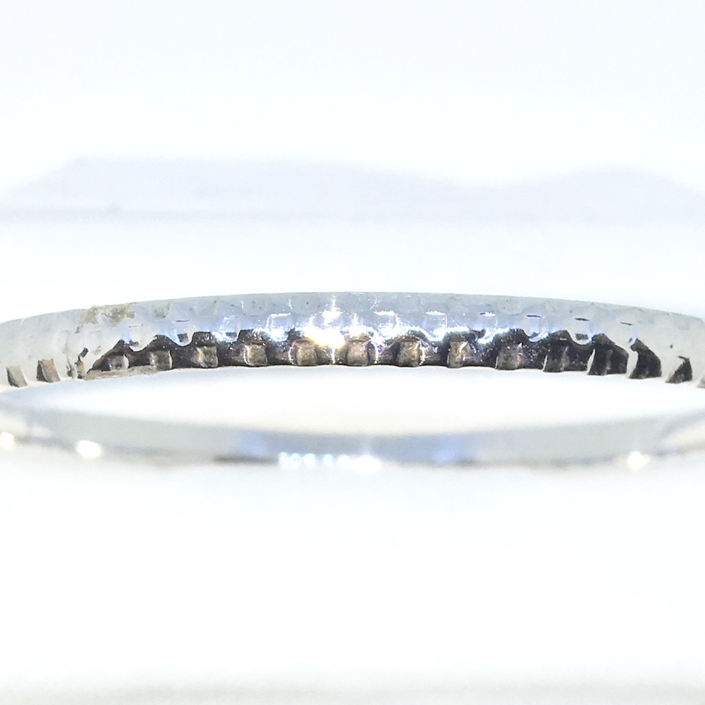 Silver Bangle Bracelets Plain Square block pattern